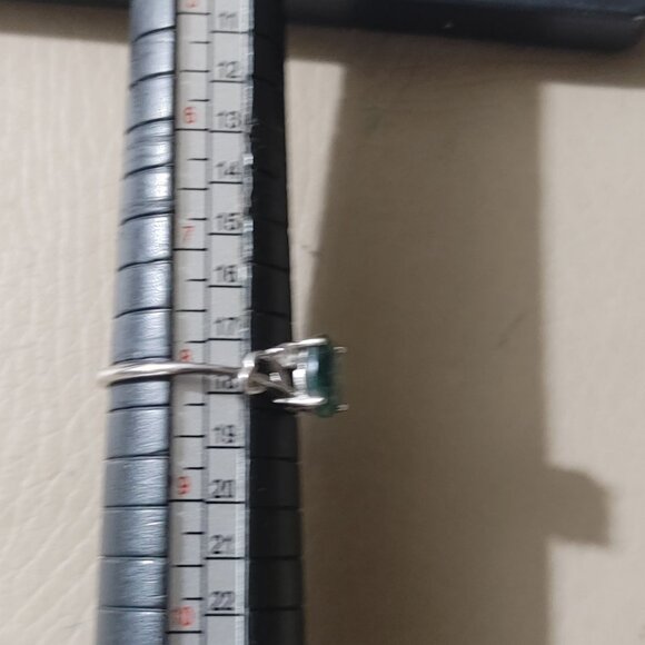 Moss Agate Ring Quartz Sterling Silver 925 Size 8 Oval Green Nature Earth Stamp - Picture 5 of 16